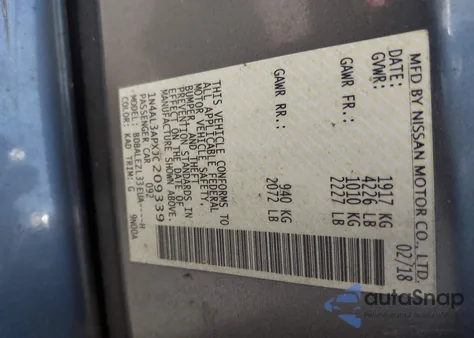 2018 Nissan Altima 2.5 S из США, поврежденный, VIN 1N4AL3APXJC209339